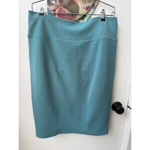 Lularoe Pencil Skirt ~ XL ~ Pull On Style ~ Solid Color ~ Aqua